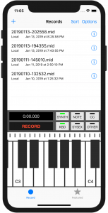 MIDI Recorder iPhone